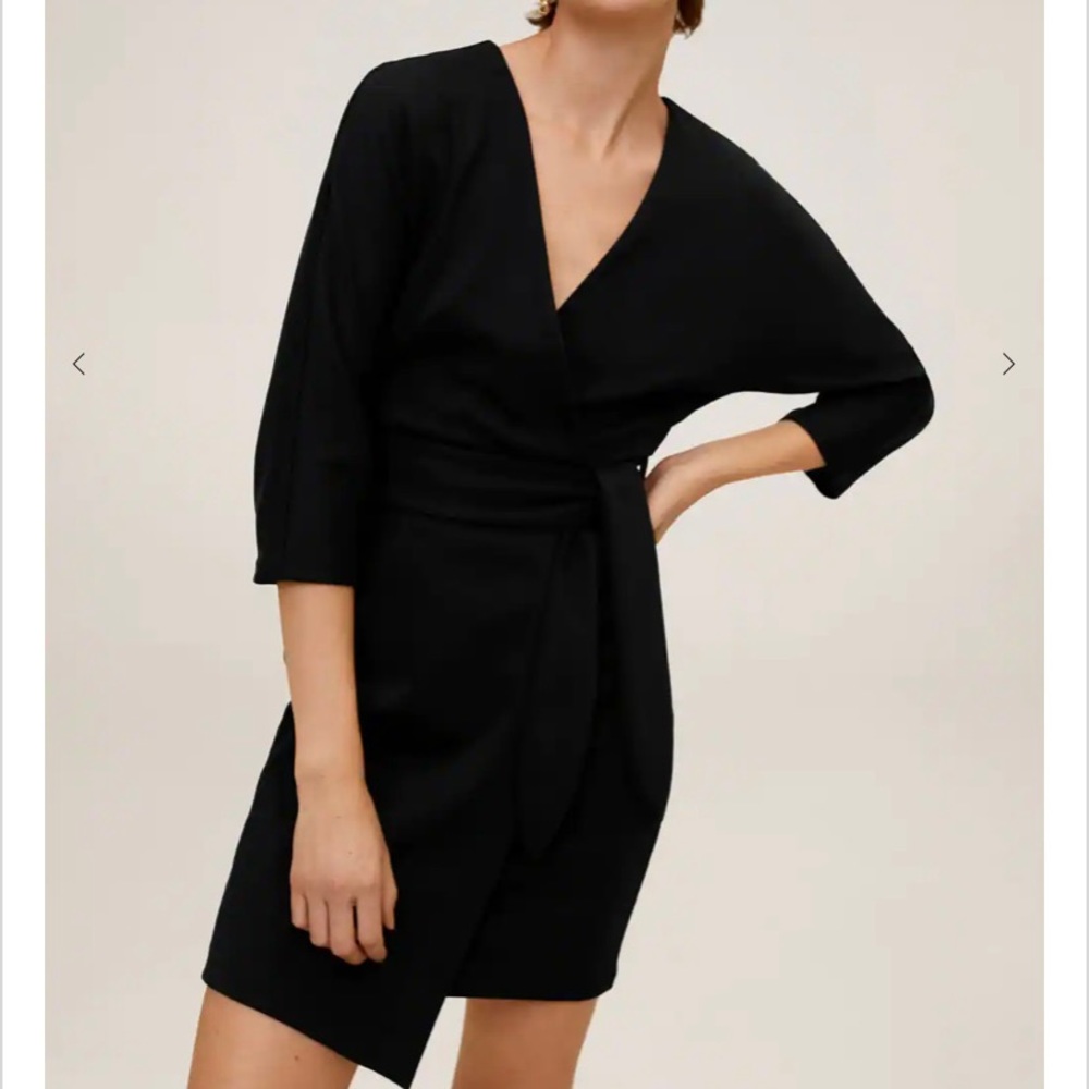 Mango Womens Wrap Belt Mini Dress